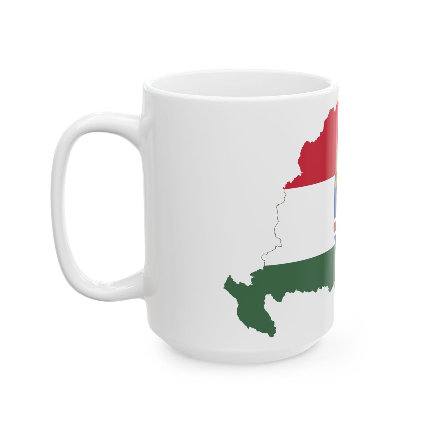 Flag-map of Transleithania 1896-1915 (Hungary) White Coffee Mug