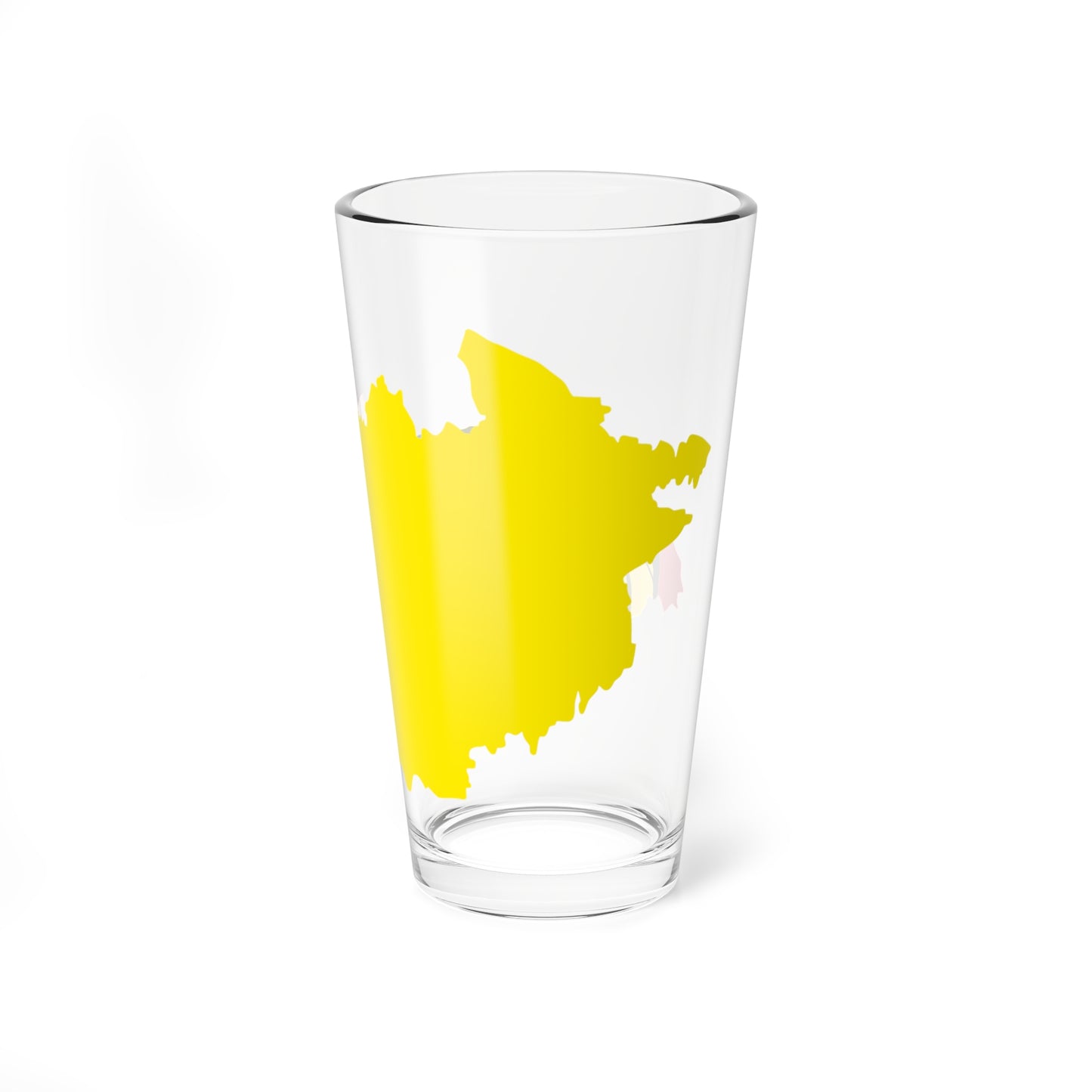 Flag-map of Kirovohrad Oblast (Ukraine) Pint Glass 16oz