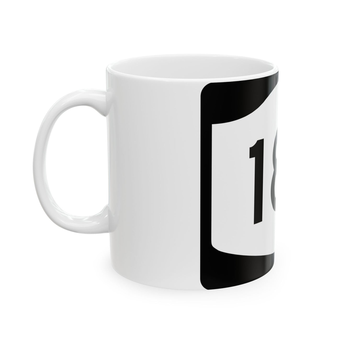 NY-18B (New York) (Road Sign) White Coffee Mug