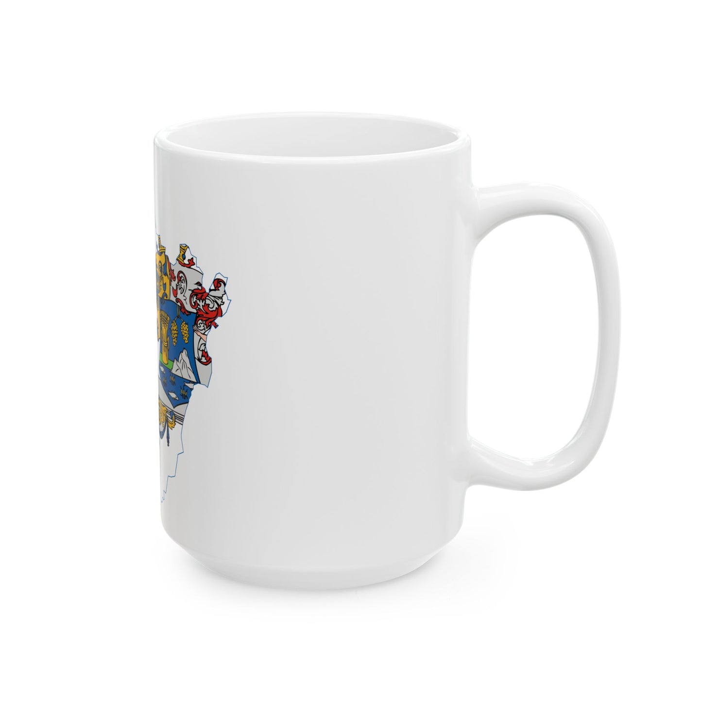 Flag-map of Hajdu-Bihar County (Hungary) White Coffee Mug