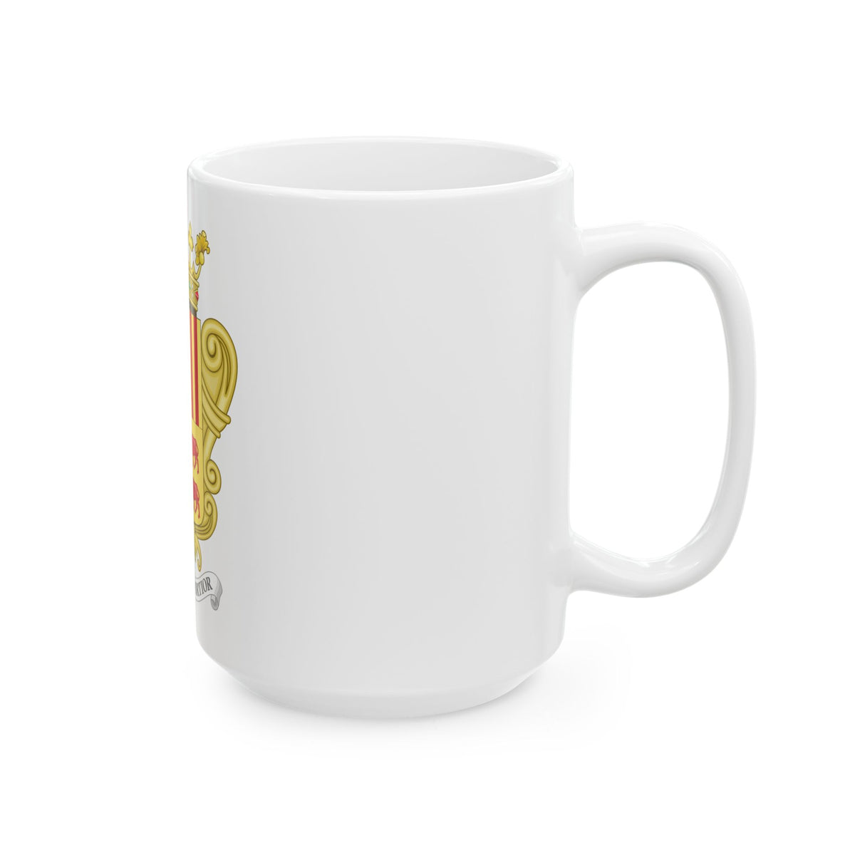 Historical Coat of Arms of French Prince of Andorra - White Coffee Mug