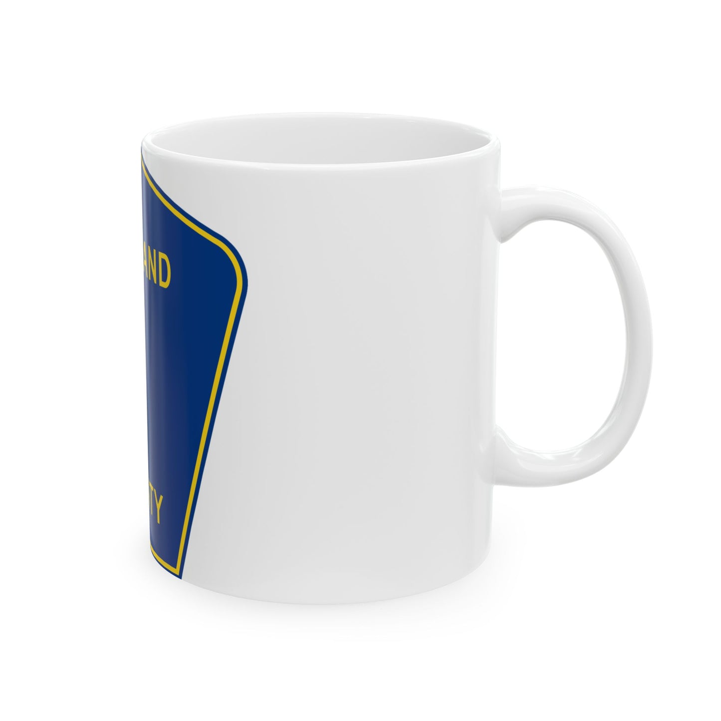 Rockland County 1 (New York) (Road Sign) White Coffee Mug