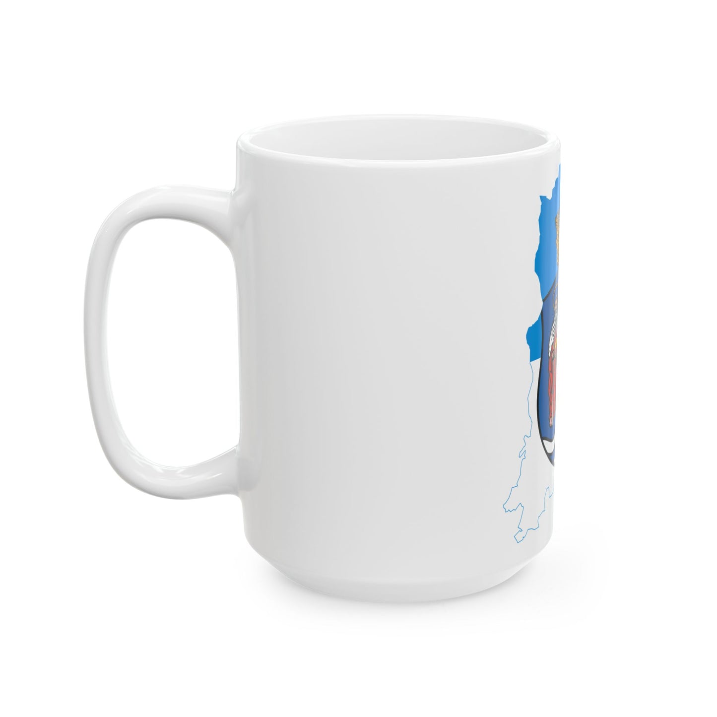 Flag-map of Bacs-Kiskun County (Hungary) White Coffee Mug