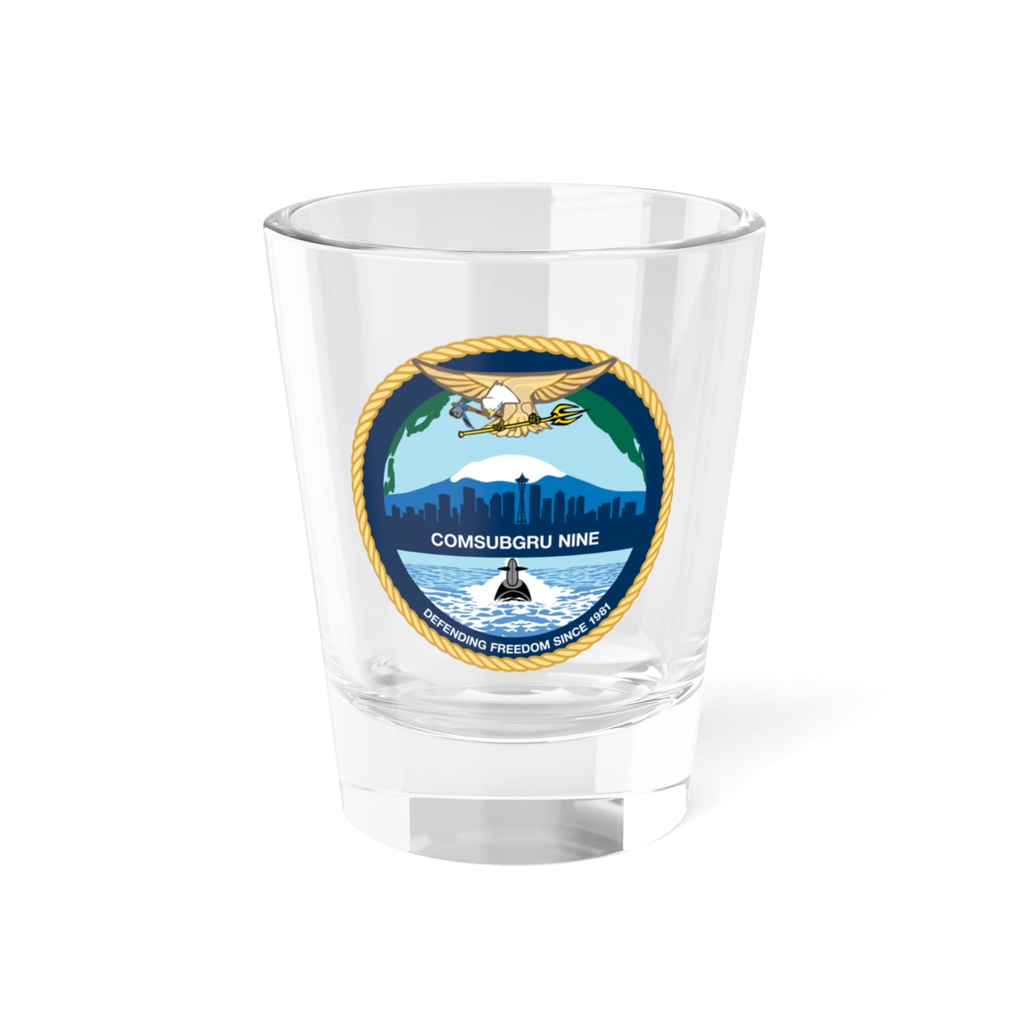 COMSUBGRU 9 Commander Submarine Group 9 (U.S. Navy) Shot Glass 1.5oz
