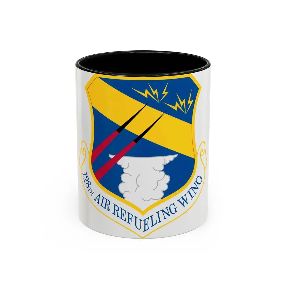 128th Air Refueling Wing (U.S. Air Force) Accent Coffee Mug 11oz Black - Go Mug Yourself
