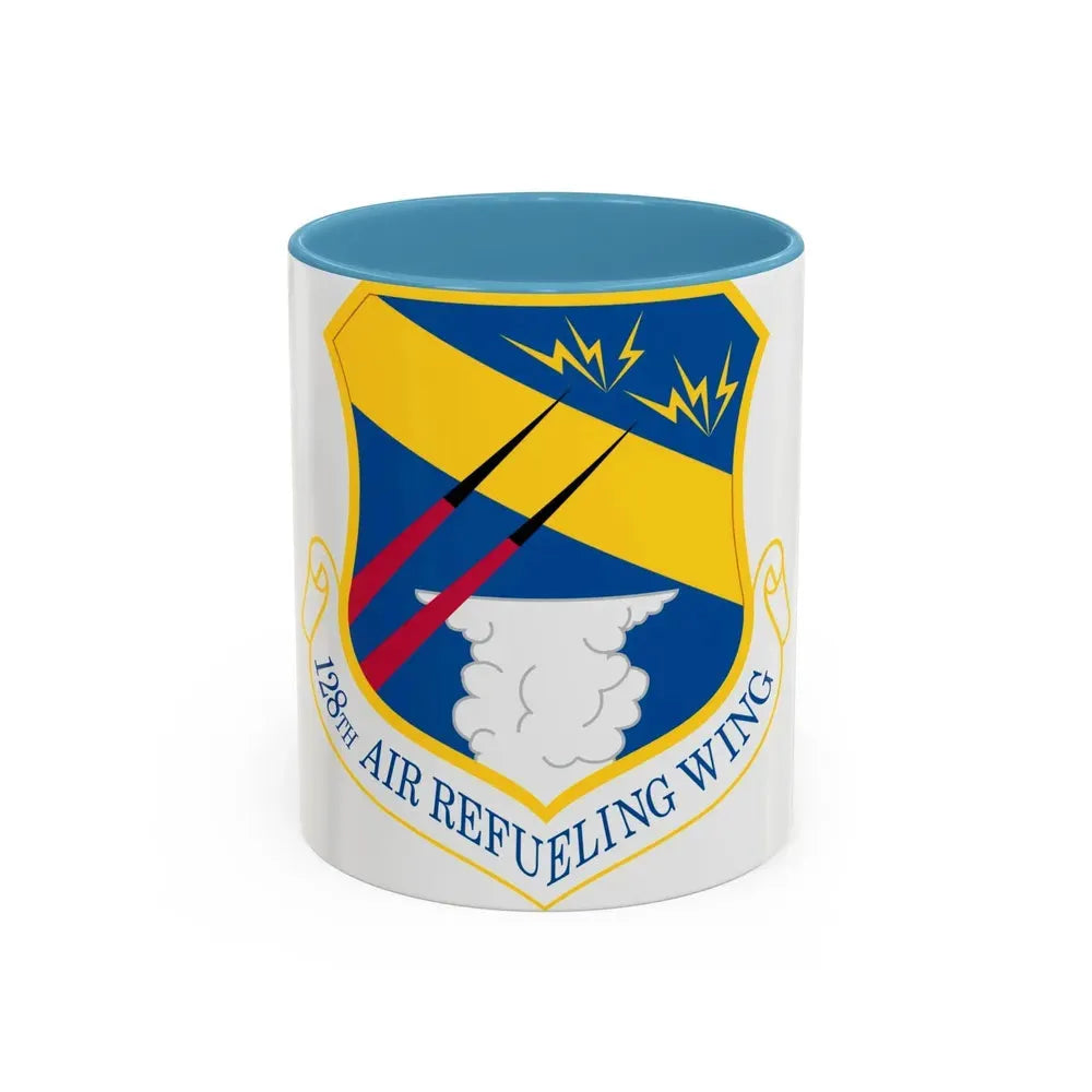 128th Air Refueling Wing (U.S. Air Force) Accent Coffee Mug 11oz Light Blue - Go Mug Yourself