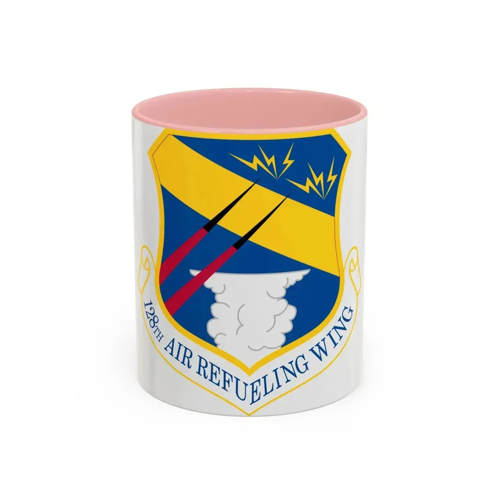 128th Air Refueling Wing (U.S. Air Force) Accent Coffee Mug 11oz Pink - Go Mug Yourself
