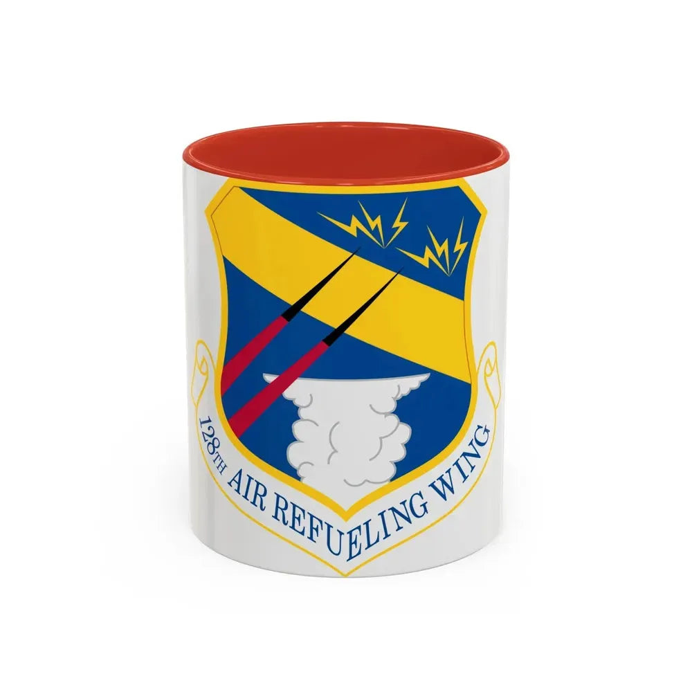 128th Air Refueling Wing (U.S. Air Force) Accent Coffee Mug 11oz Red - Go Mug Yourself