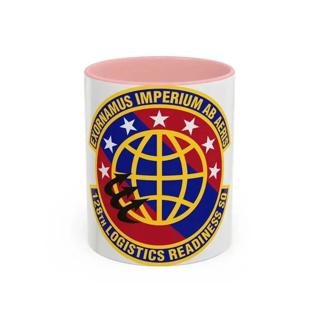 128th Logistics Readiness Squadron (U.S. Air Force) Accent Coffee Mug 11oz Pink - Go Mug Yourself