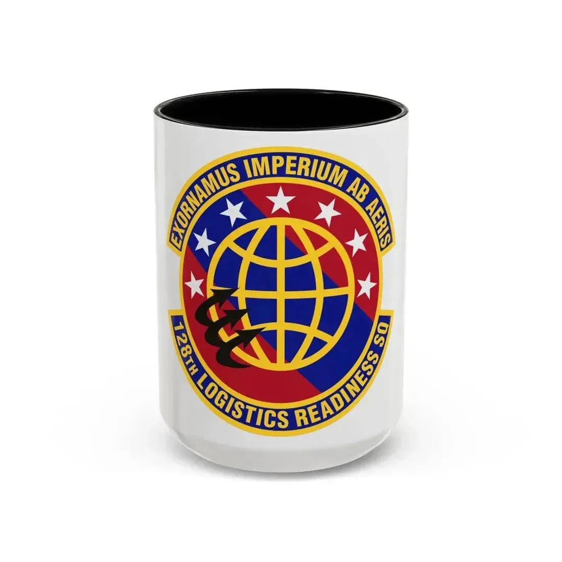 128th Logistics Readiness Squadron (U.S. Air Force) Accent Coffee Mug 15oz Black - Go Mug Yourself