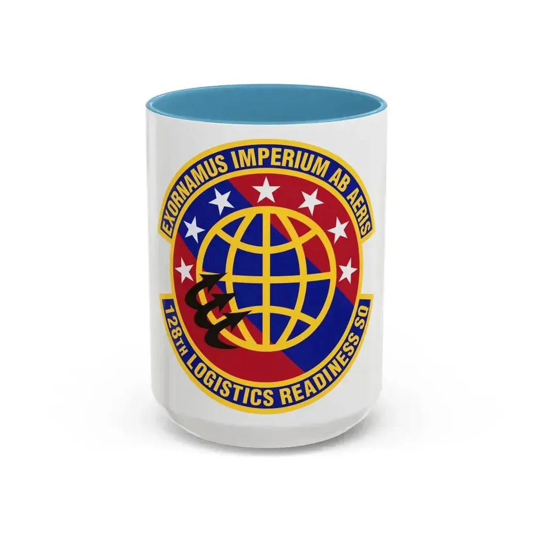 128th Logistics Readiness Squadron (U.S. Air Force) Accent Coffee Mug 15oz Light Blue - Go Mug Yourself