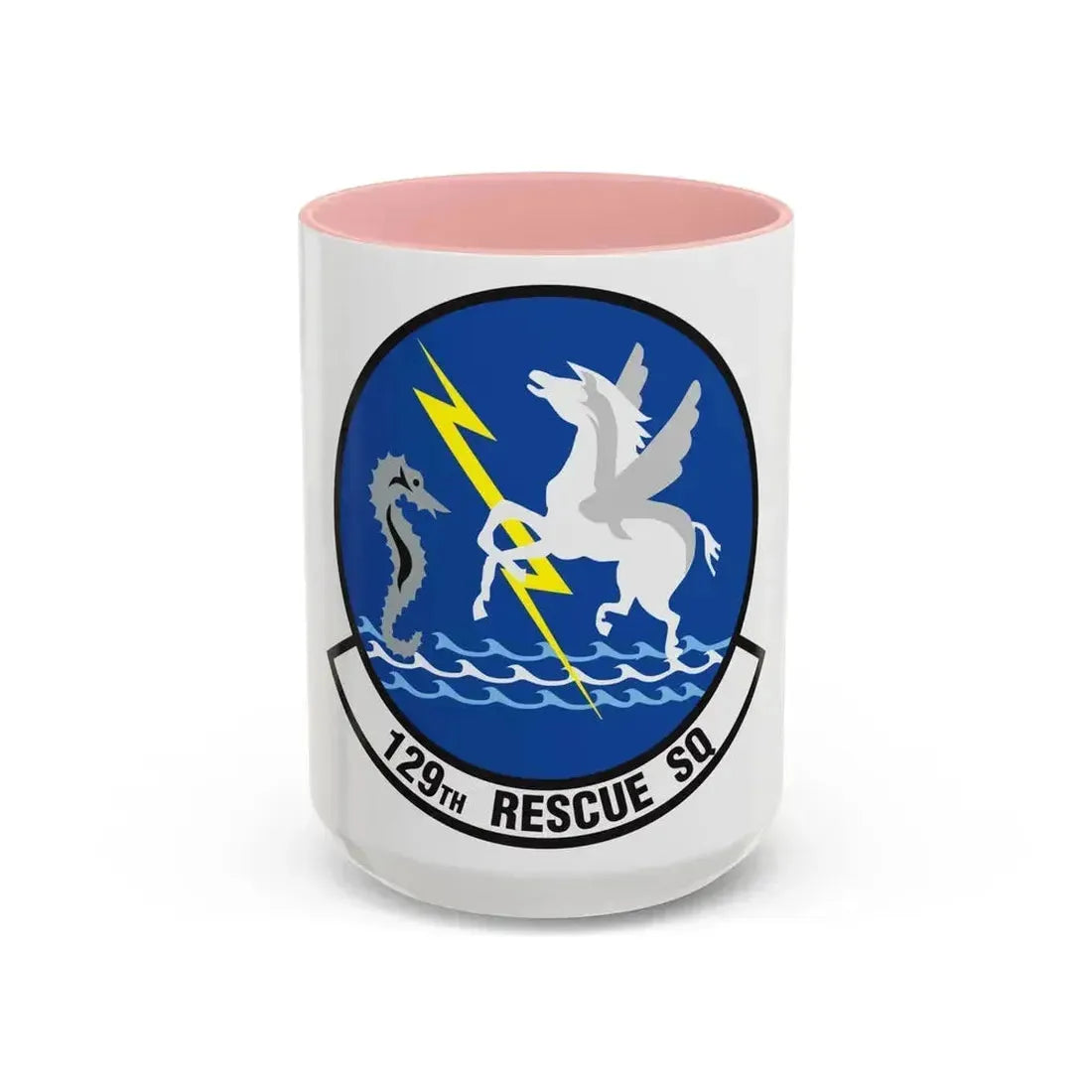 129 Rescue Squadron (U.S. Air Force) Accent Coffee Mug 15oz Pink - Go Mug Yourself