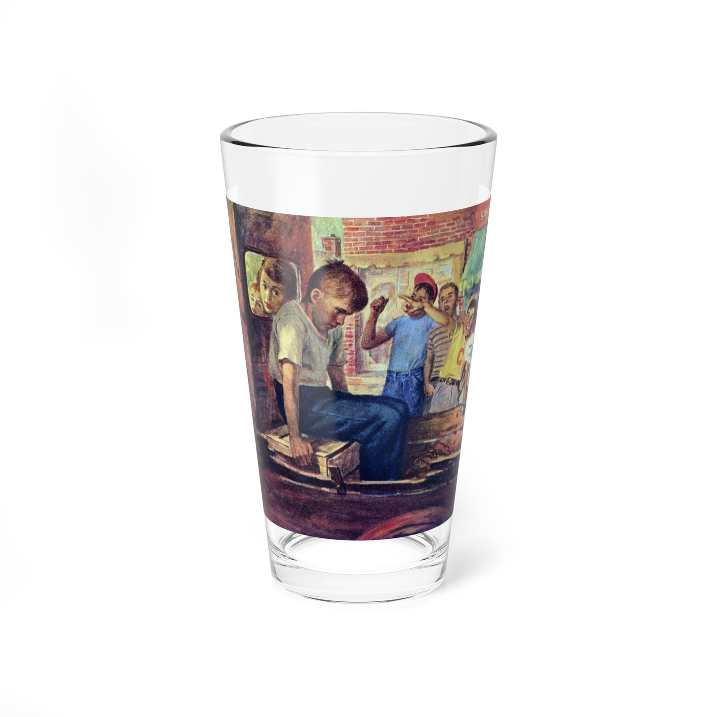 Illustration for The Saturday Evening Post, 1949 - Pint Glass 16oz