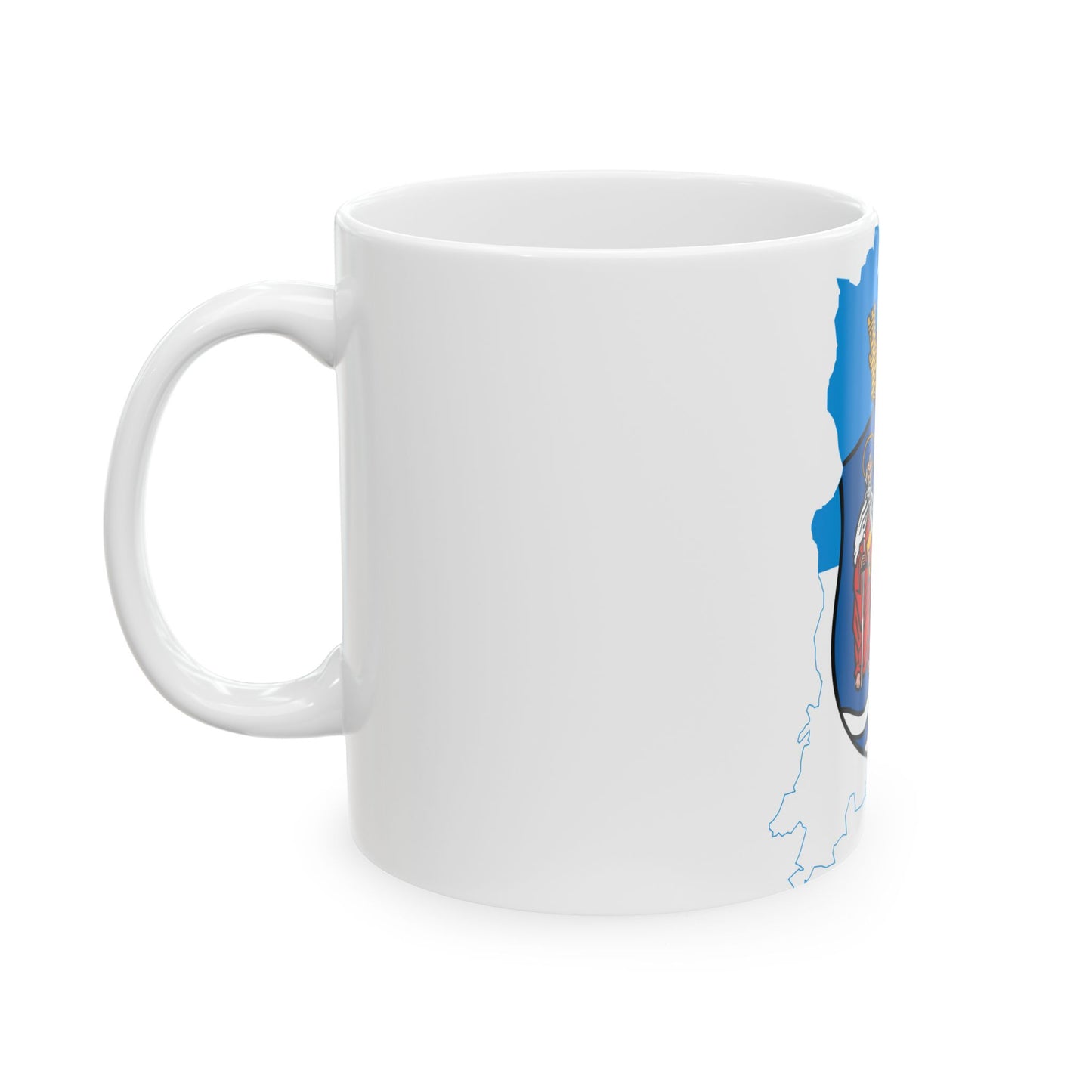 Flag-map of Bacs-Kiskun County (Hungary) White Coffee Mug