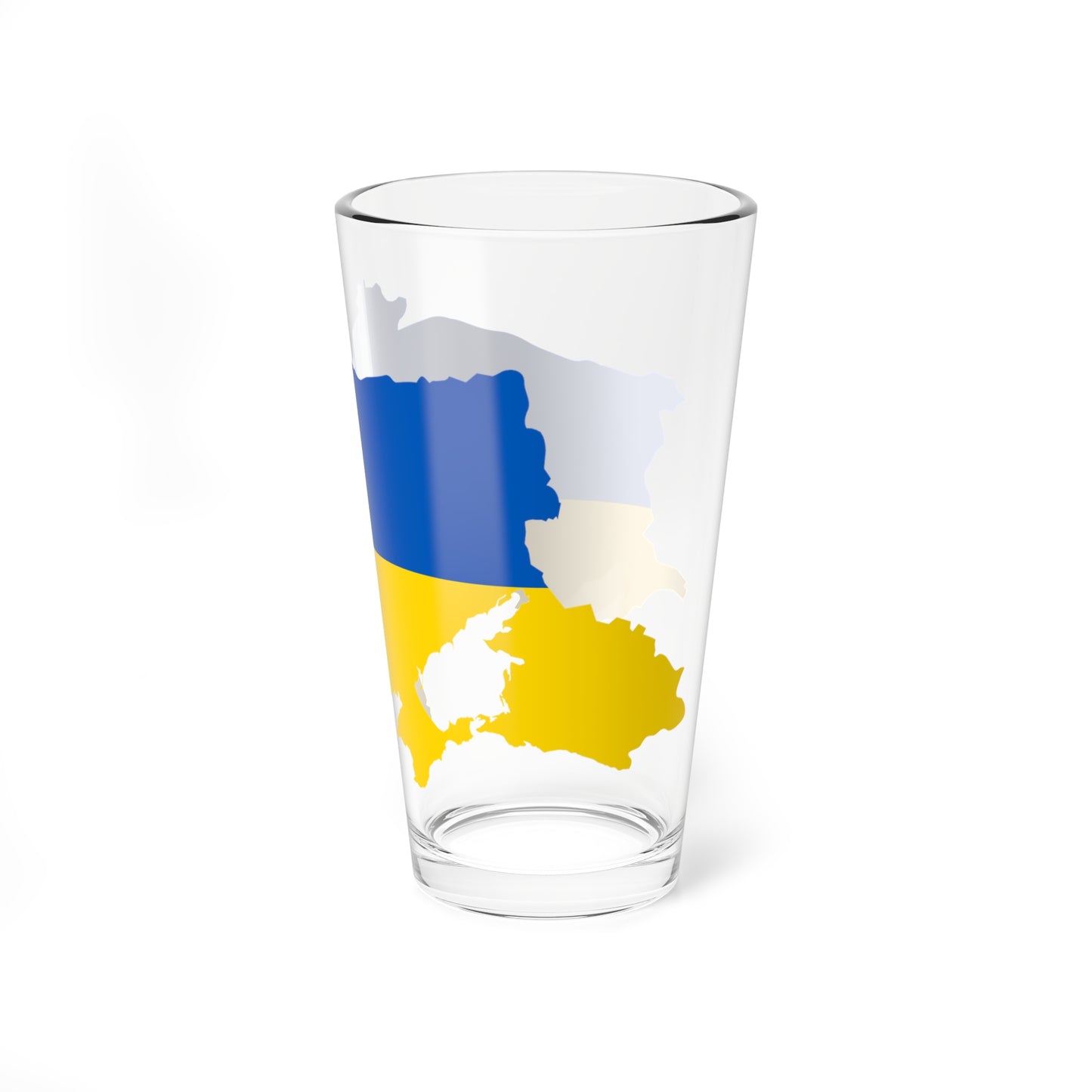 Flag map of Ukrainian Peoples Republic (Ukraine) Pint Glass 16oz