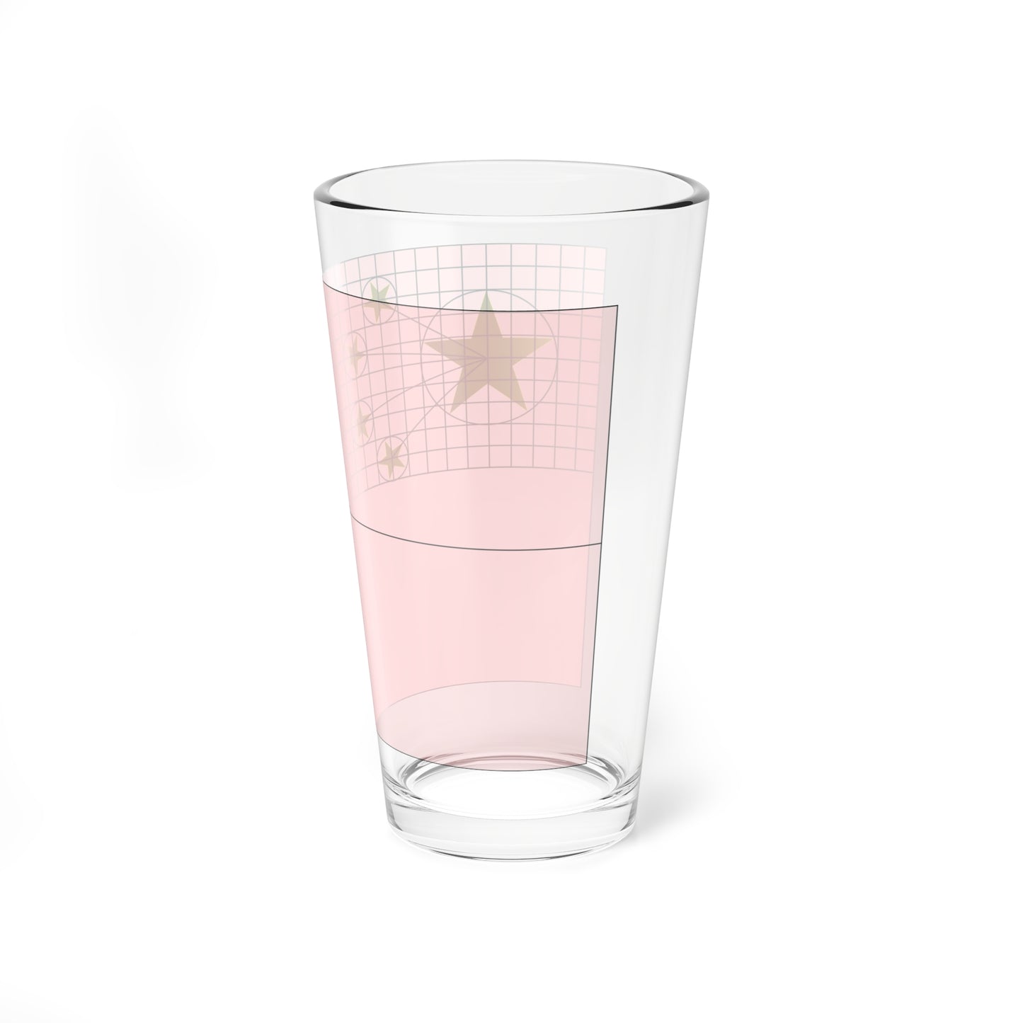 Construction sheet of Flag of the Peoples Republic of China (China) Pint Glass 16oz