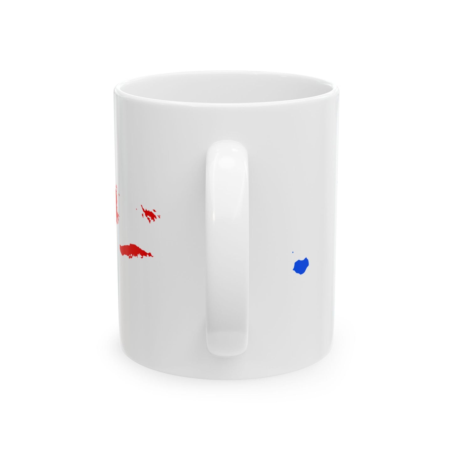 Flag-map of Puerto Rico (United States) White Coffee Mug