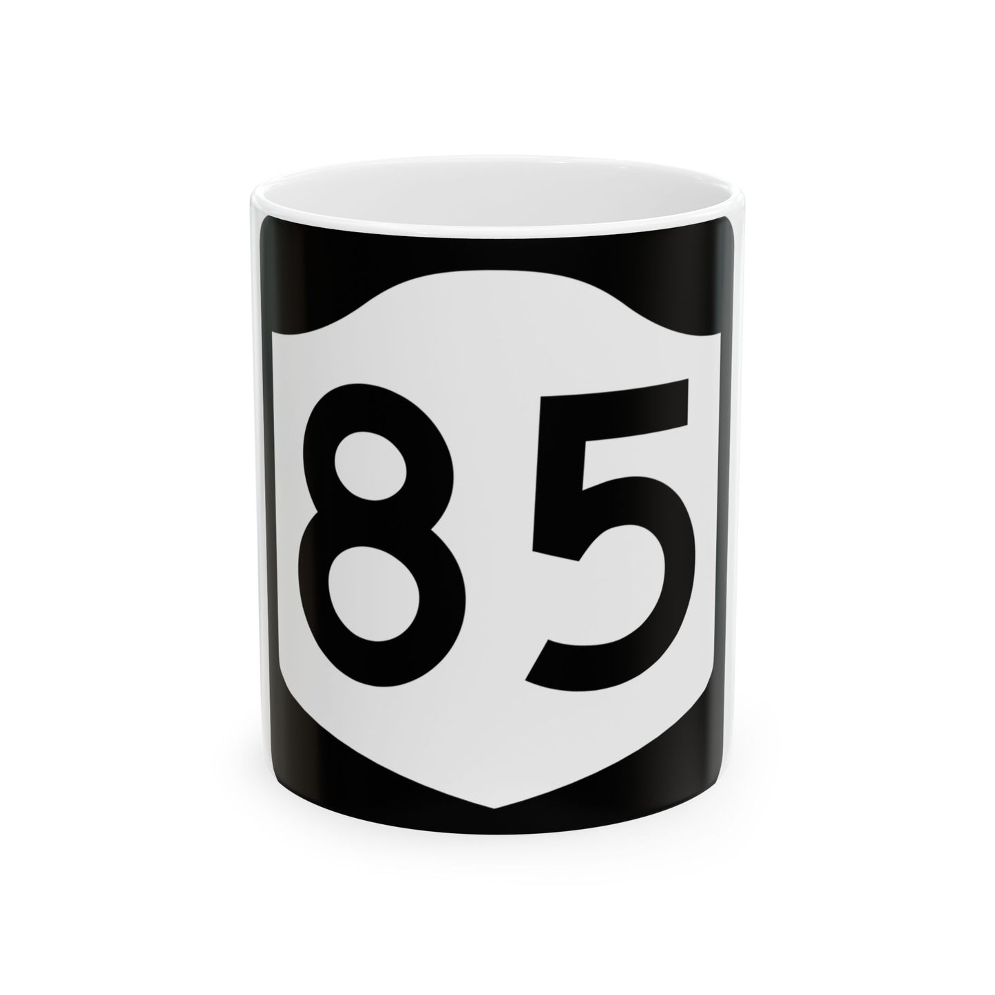 NY-85 (New York) (Road Sign) White Coffee Mug