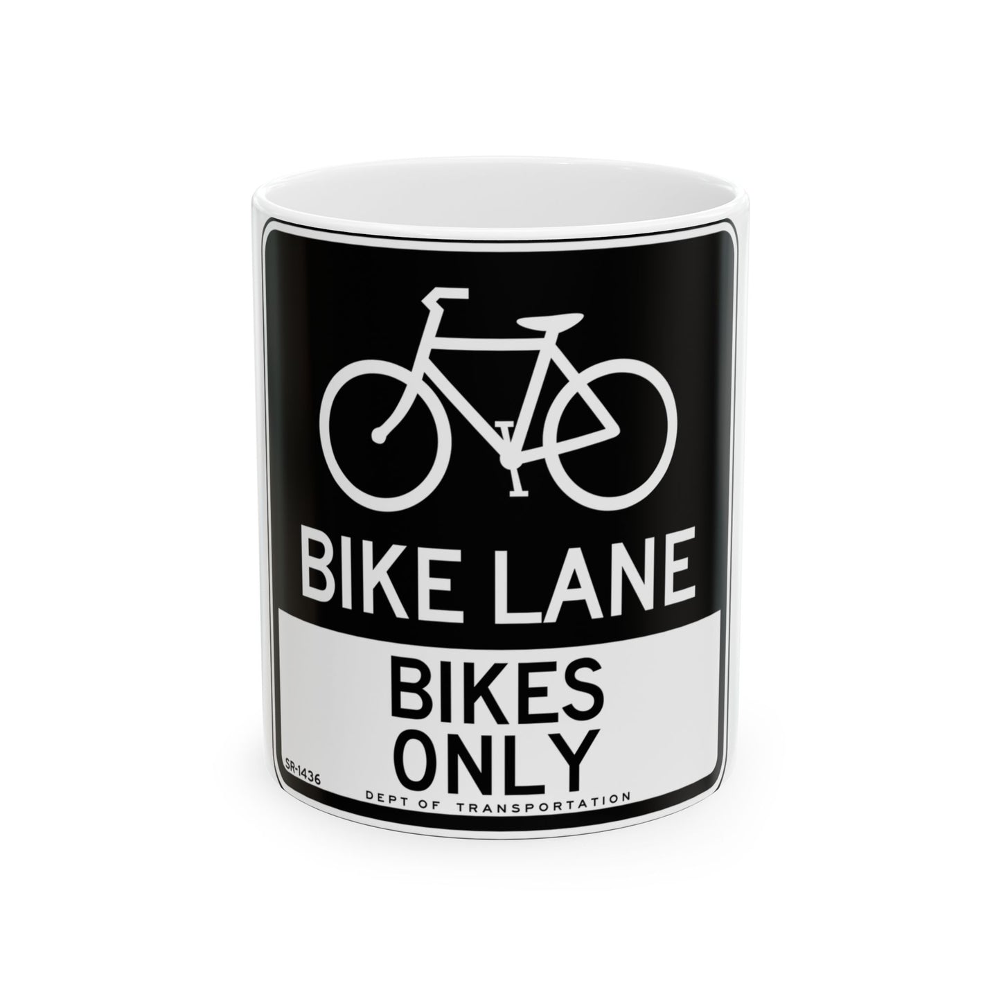 NYCDOT SR-1436 (New York) (Road Sign) White Coffee Mug