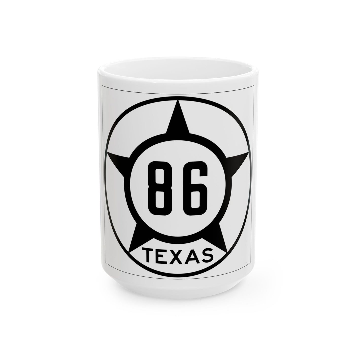 Old Texas 86 (Texas) (Road Sign) White Coffee Mug