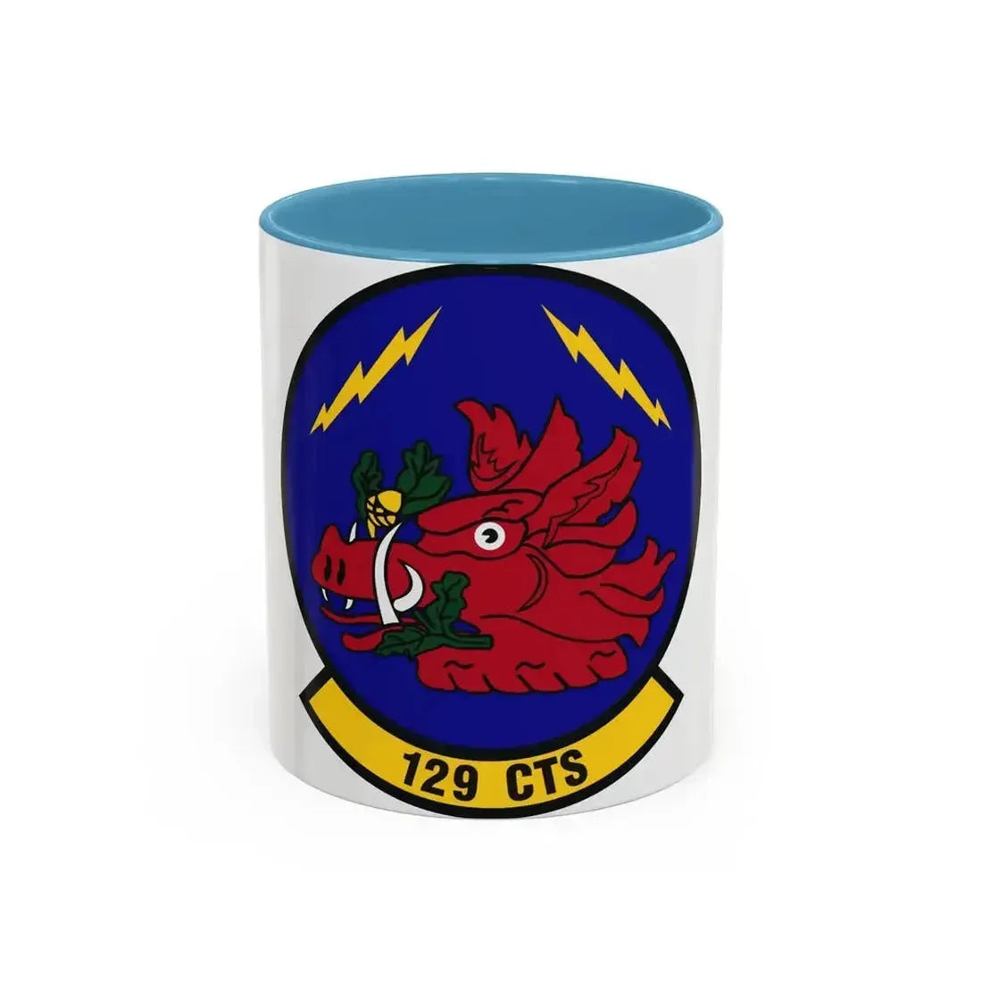 129th Combat Training Squadron (U.S. Air Force) Accent Coffee Mug 11oz Light Blue - Go Mug Yourself