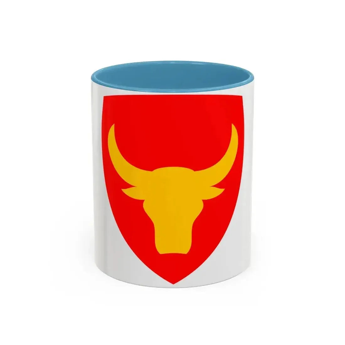 12th Infantry Division SSI (U.S. Army) Accent Coffee Mug 11oz Light Blue - Go Mug Yourself