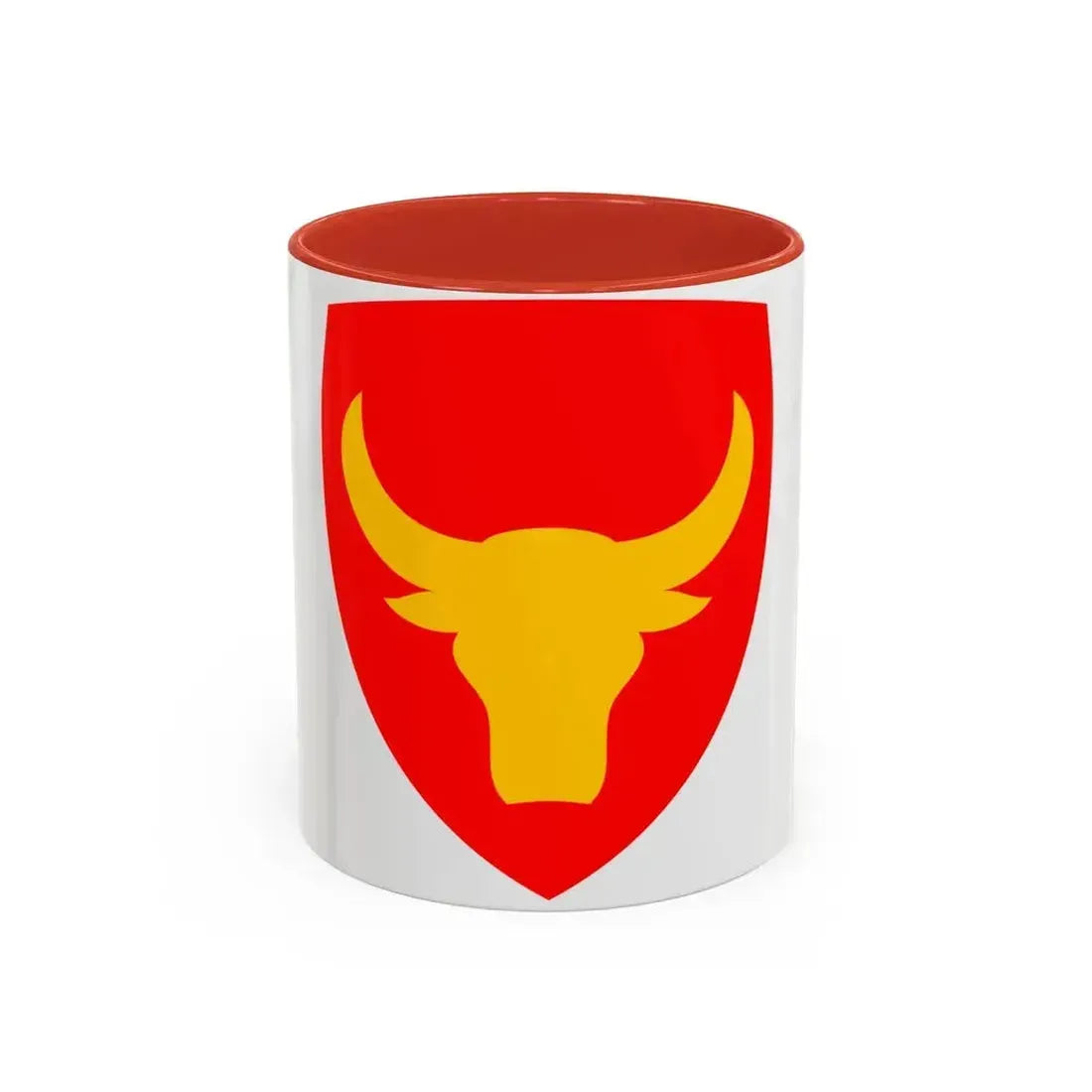 12th Infantry Division SSI (U.S. Army) Accent Coffee Mug 11oz Red - Go Mug Yourself