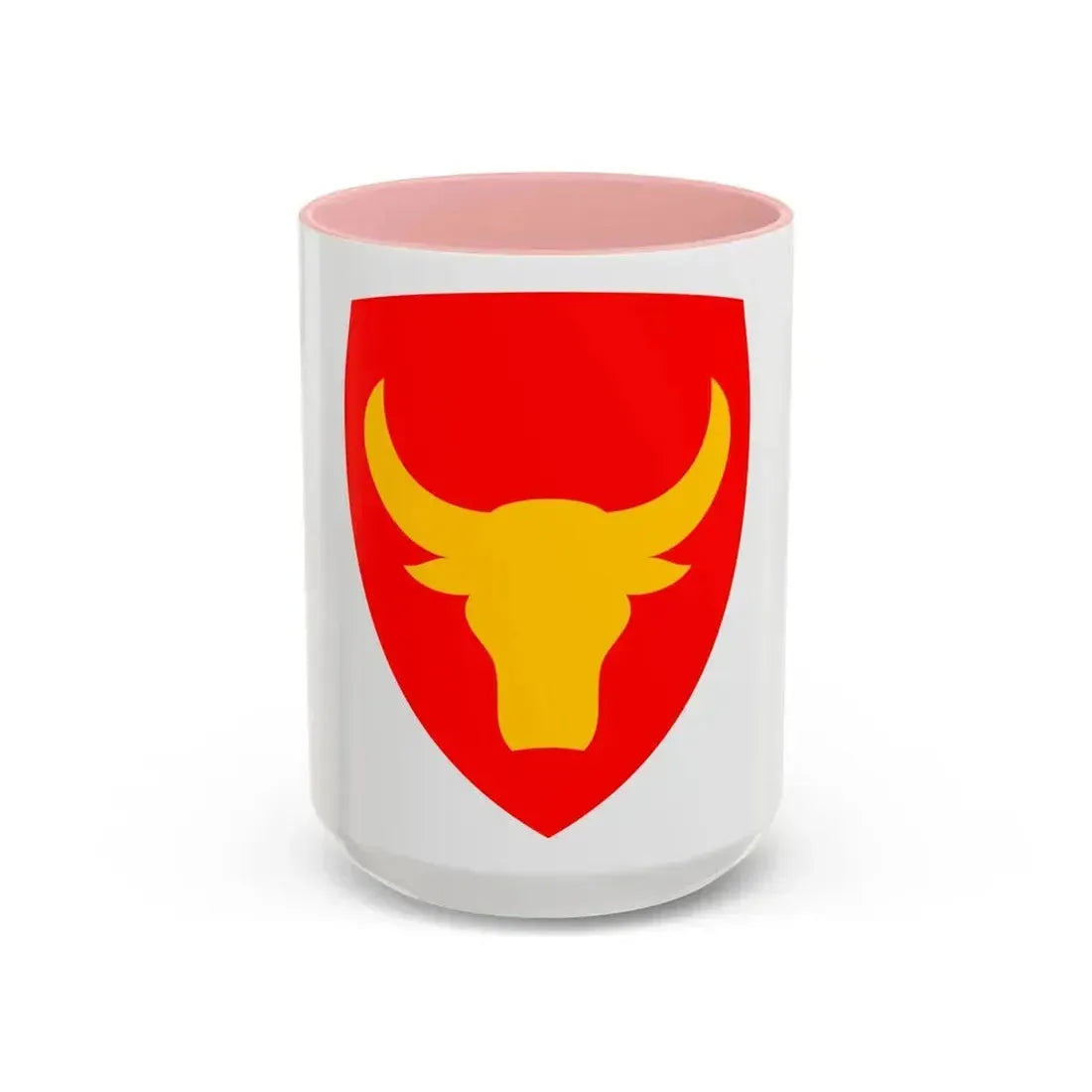 12th Infantry Division SSI (U.S. Army) Accent Coffee Mug 15oz Pink - Go Mug Yourself