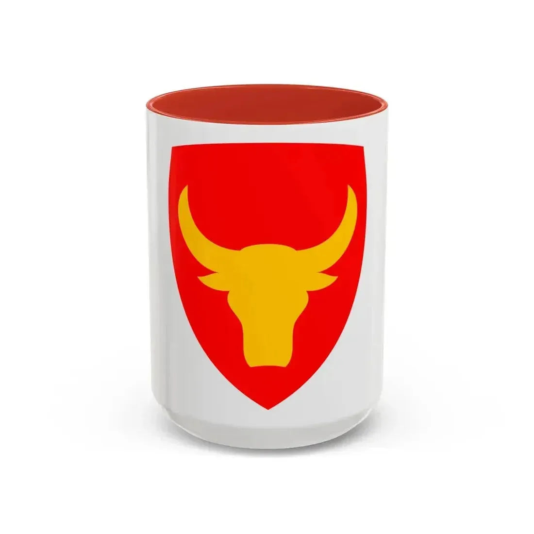 12th Infantry Division SSI (U.S. Army) Accent Coffee Mug 15oz Red - Go Mug Yourself