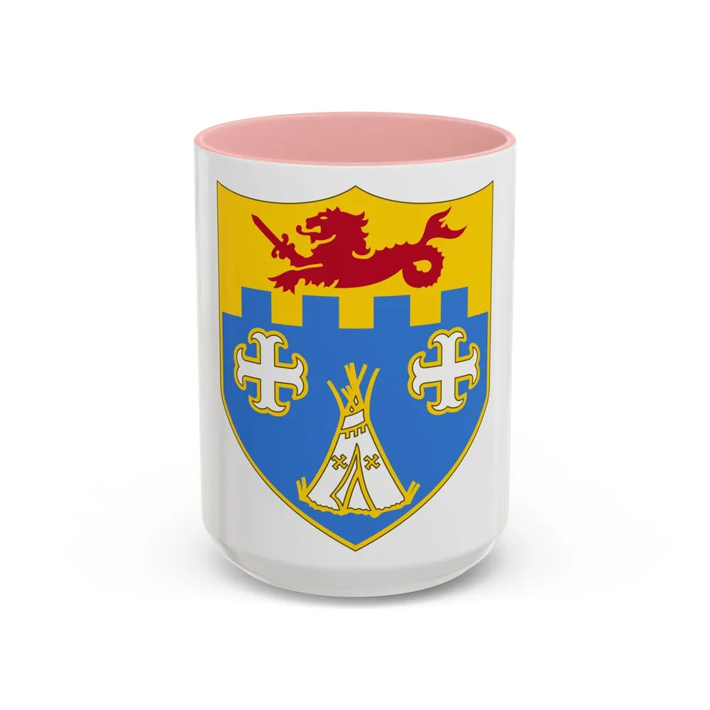 12th Infantry Regiment (U.S. Army) Accent Coffee Mug-15oz-Pink-Go Mug Yourself