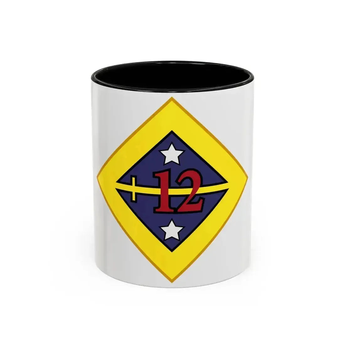 12th US division Insignia (U.S. Army) Accent Coffee Mug 11oz Black - Go Mug Yourself