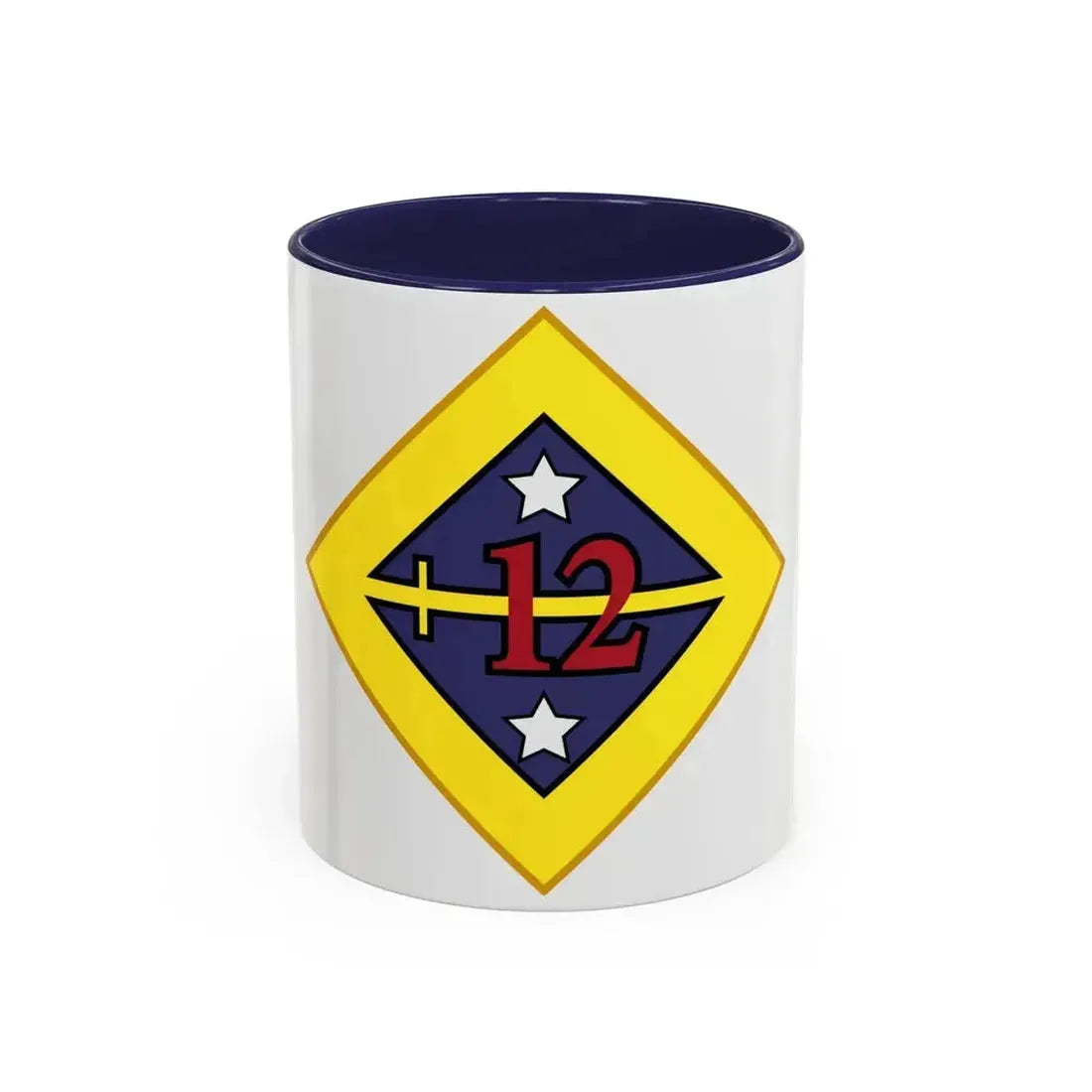 12th US division Insignia (U.S. Army) Accent Coffee Mug 11oz Navy - Go Mug Yourself