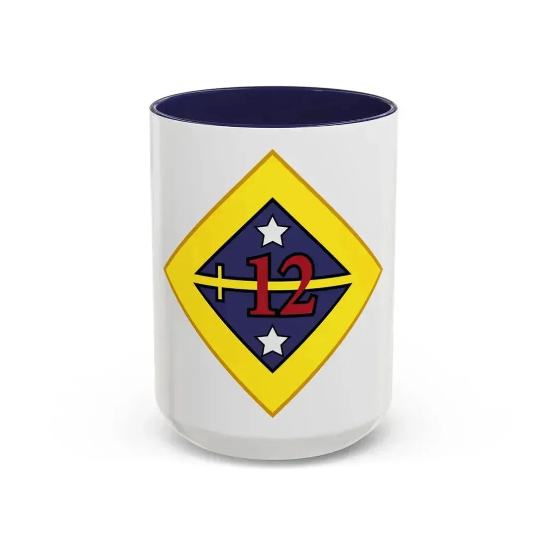 12th US division Insignia (U.S. Army) Accent Coffee Mug 15oz Navy - Go Mug Yourself