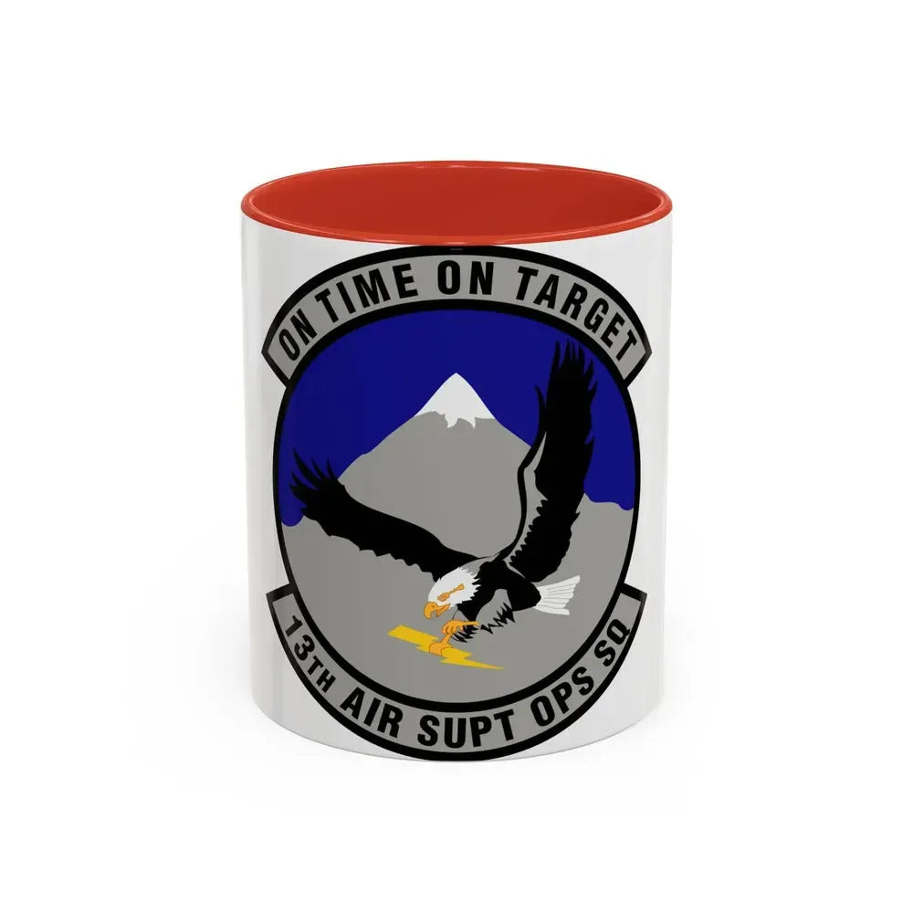 13 Air Support Operations Squadron ACC (U.S. Air Force) Accent Coffee Mug 11oz Red - Go Mug Yourself