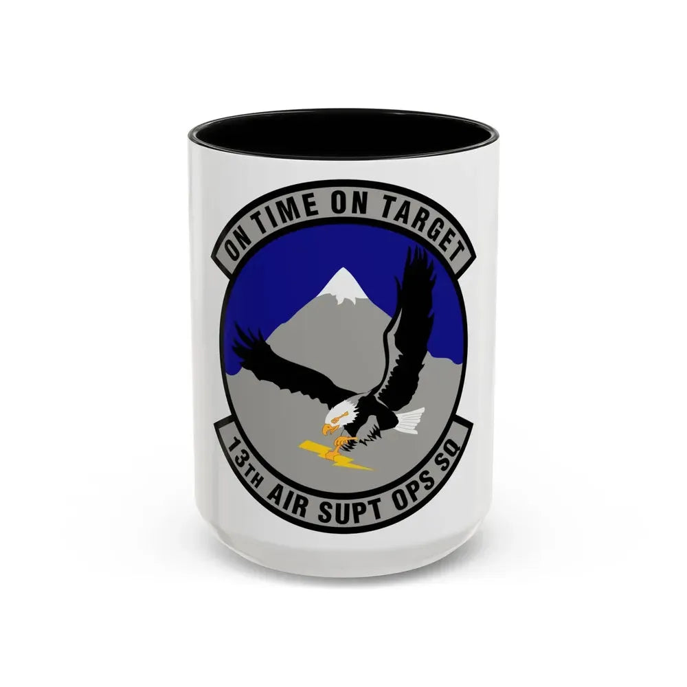 13 Air Support Operations Squadron ACC (U.S. Air Force) Accent Coffee Mug 15oz Black - Go Mug Yourself