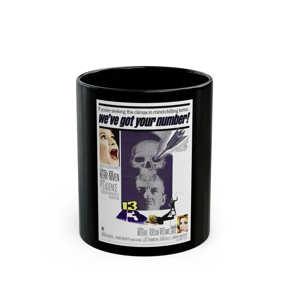 13 (EYE OF THE DEVIL) 1966 Movie Poster - Black Coffee Mug 11oz - Go Mug Yourself
