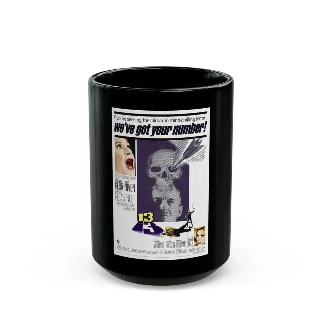 13 (EYE OF THE DEVIL) 1966 Movie Poster - Black Coffee Mug 15oz - Go Mug Yourself