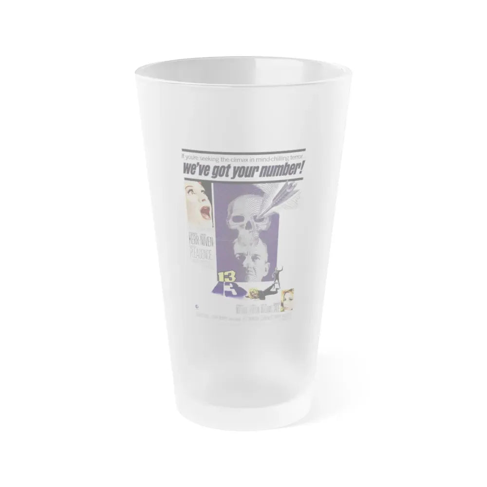 13 (EYE OF THE DEVIL) 1966 Movie Poster - Frosted Pint Glass 16oz Default Title - Go Mug Yourself