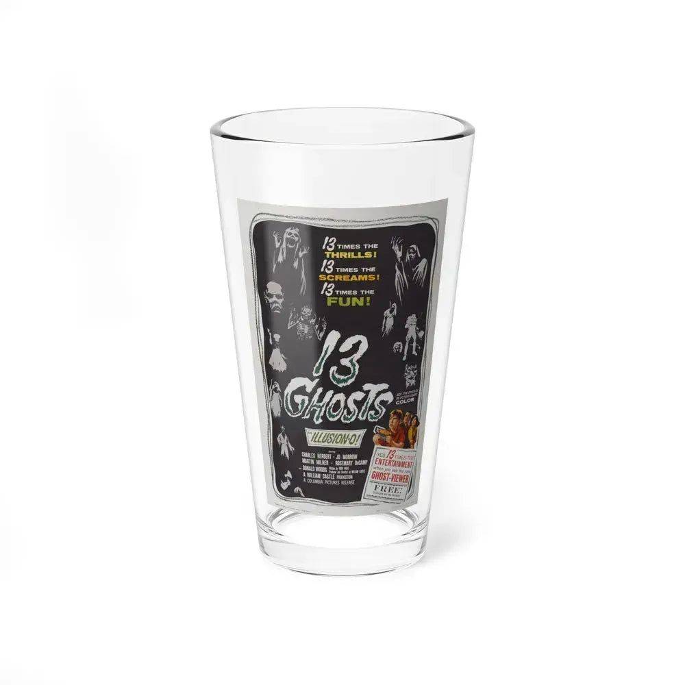 13 GHOSTS 1960 Movie Poster - Pint Glass 16oz 16oz - Go Mug Yourself