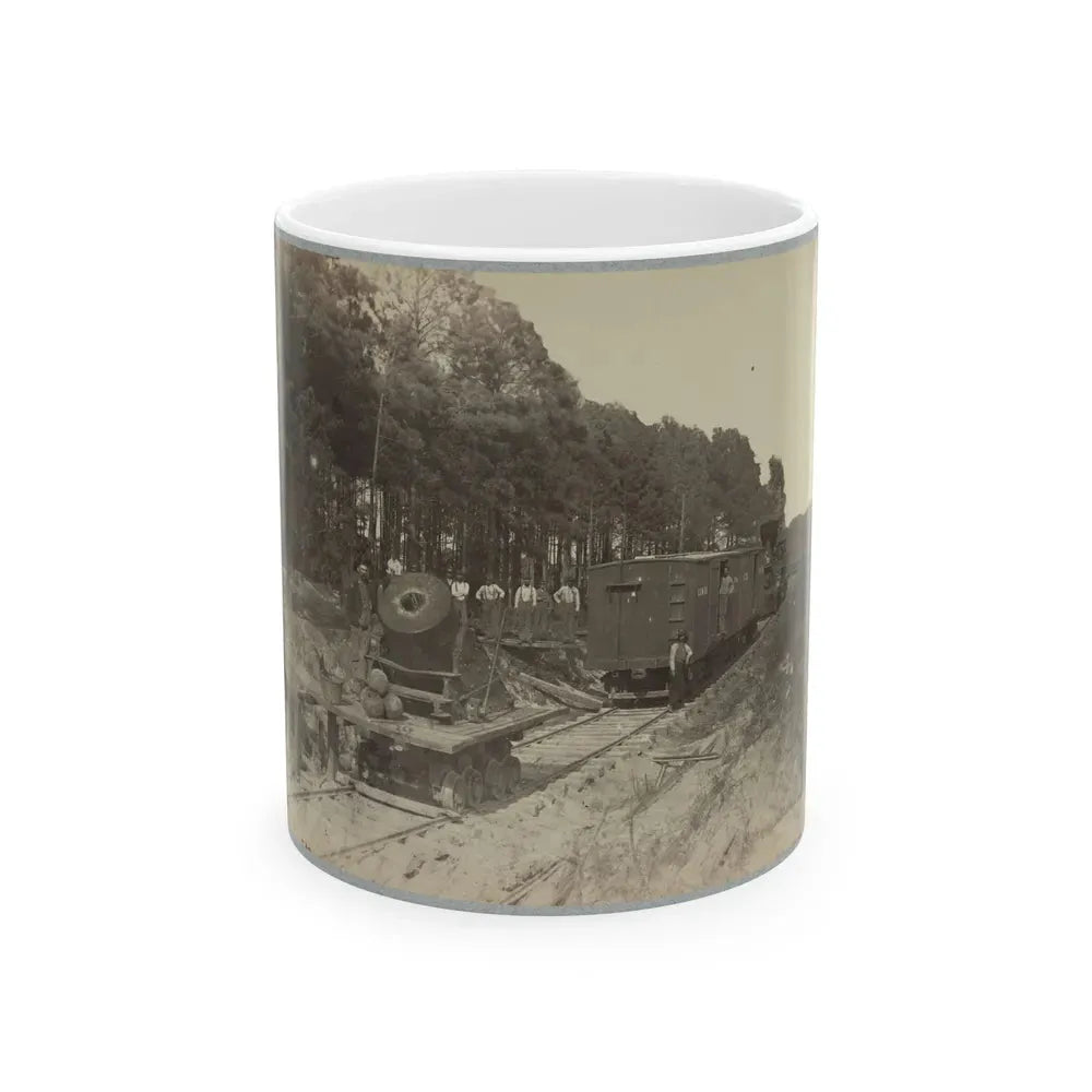 13 Inch Mortar Dictator In Front Of Petersburg, Va.(2) (U.S. Civil War) White Coffee Mug 11oz - Go Mug Yourself