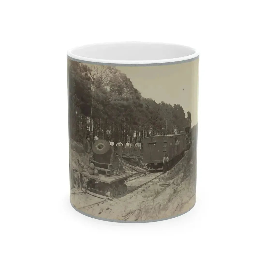 13 Inch Mortar Dictator In Front Of Petersburg, Va.(2) (U.S. Civil War) White Coffee Mug 11oz - Go Mug Yourself