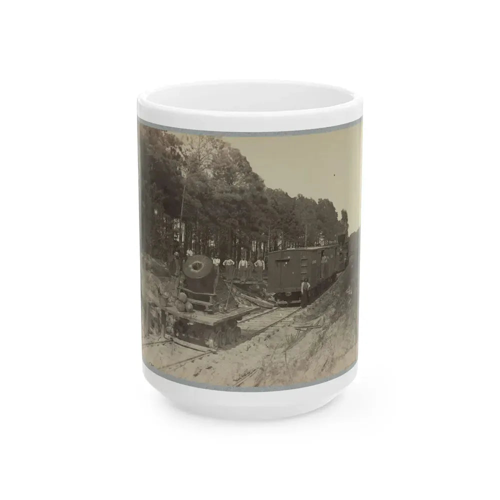 13 Inch Mortar Dictator In Front Of Petersburg, Va.(2) (U.S. Civil War) White Coffee Mug 15oz - Go Mug Yourself