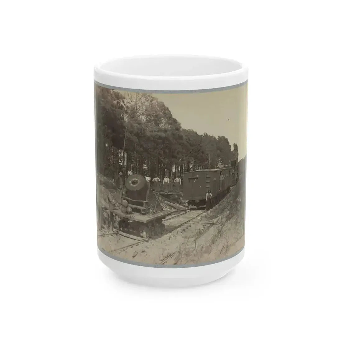 13 Inch Mortar Dictator In Front Of Petersburg, Va.(2) (U.S. Civil War) White Coffee Mug 15oz - Go Mug Yourself