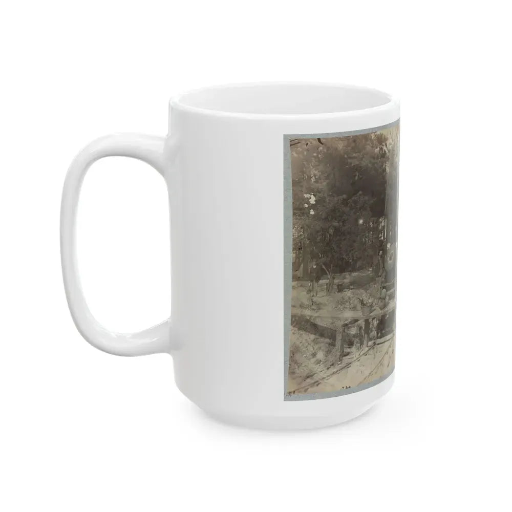 13 Inch Mortar Dictator In Front Of Petersburg, Va.(2) (U.S. Civil War) White Coffee Mug - Go Mug Yourself
