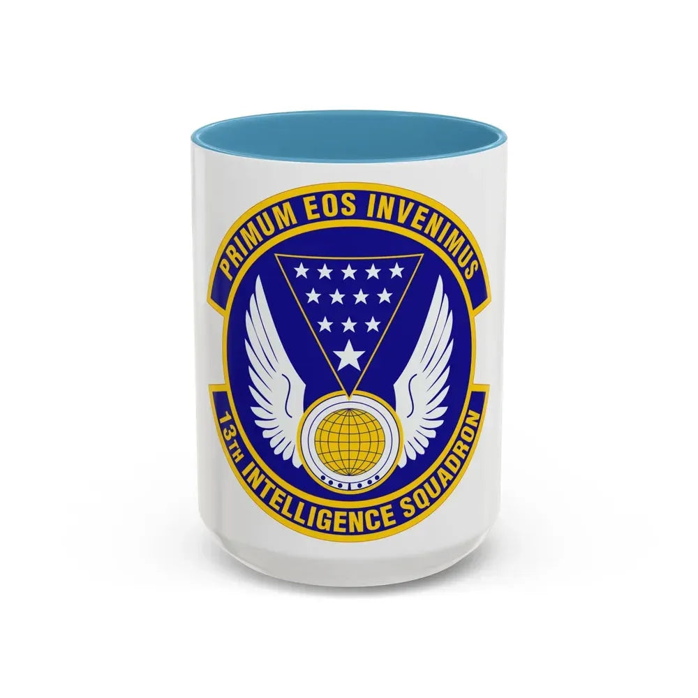 13 Intelligence Squadron ACC (U.S. Air Force) Accent Coffee Mug 15oz Light Blue - Go Mug Yourself