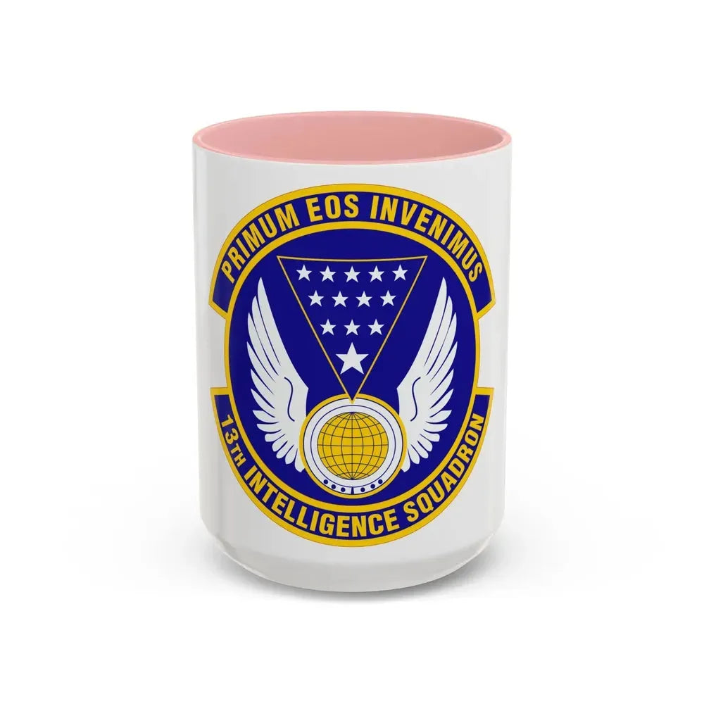 13 Intelligence Squadron ACC (U.S. Air Force) Accent Coffee Mug 15oz Pink - Go Mug Yourself