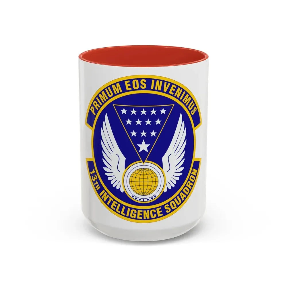 13 Intelligence Squadron ACC (U.S. Air Force) Accent Coffee Mug 15oz Red - Go Mug Yourself