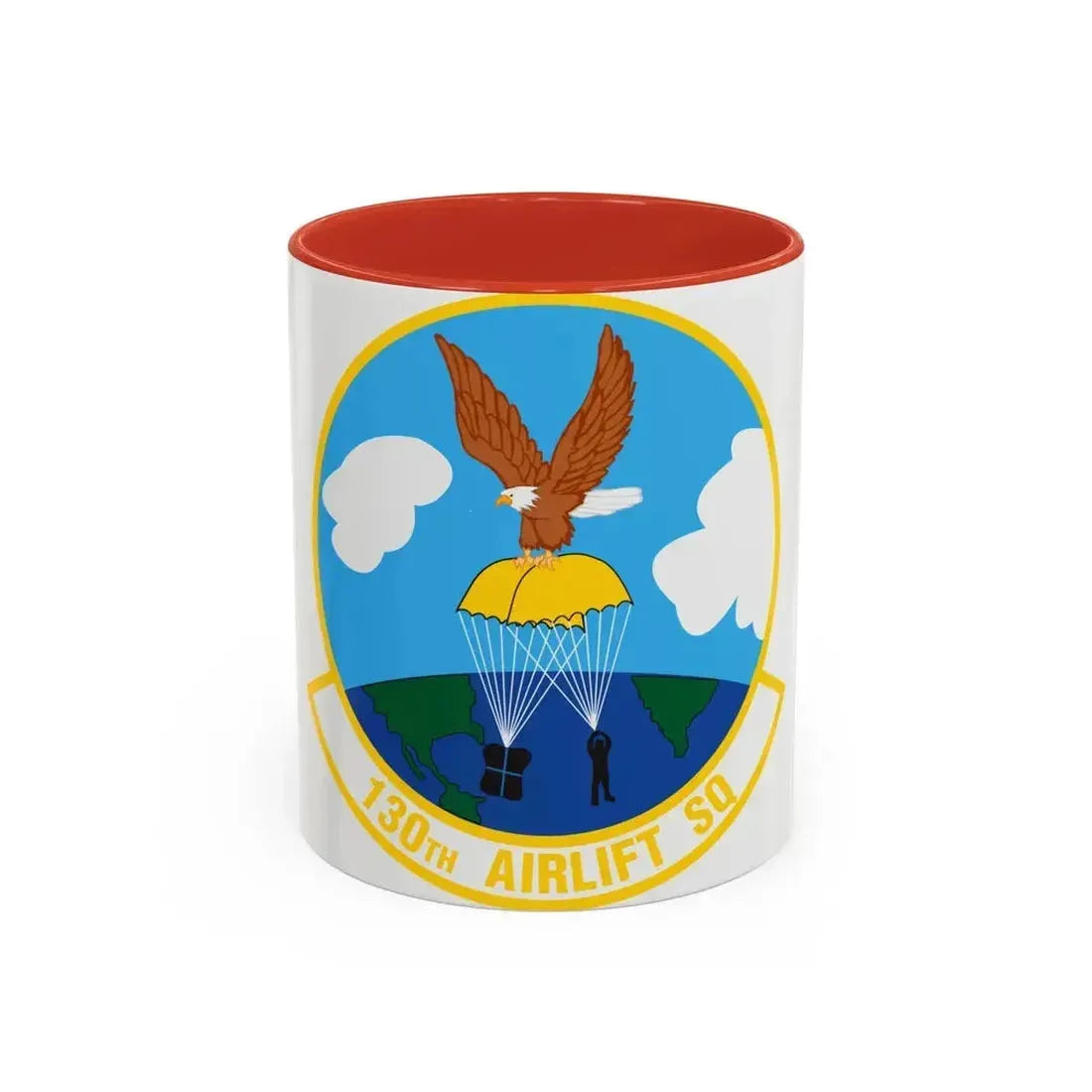 130 Airlift Squadron (U.S. Air Force) Accent Coffee Mug 11oz Red - Go Mug Yourself