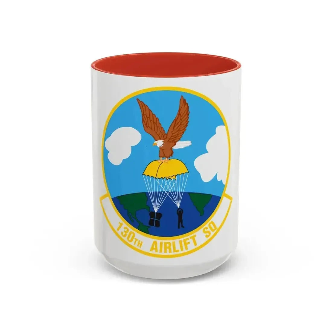 130 Airlift Squadron (U.S. Air Force) Accent Coffee Mug 15oz Red - Go Mug Yourself
