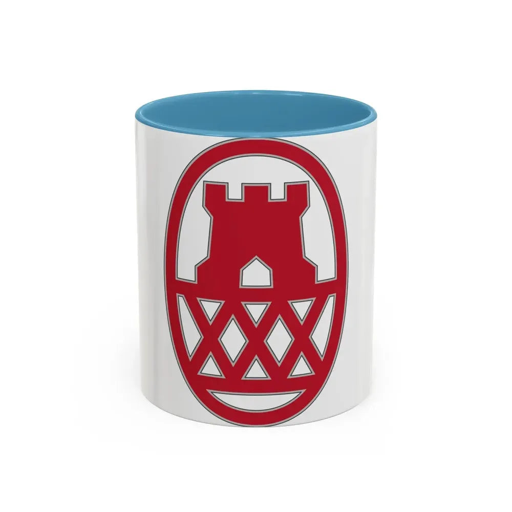 130 Maneuver Enhancement Brigade (U.S. Army) Accent Coffee Mug 11oz Light Blue - Go Mug Yourself